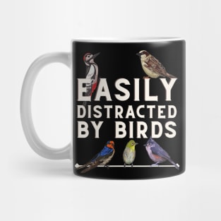 Easily Distracted By Birds Funny Bird Lover & Birdwatching Mug